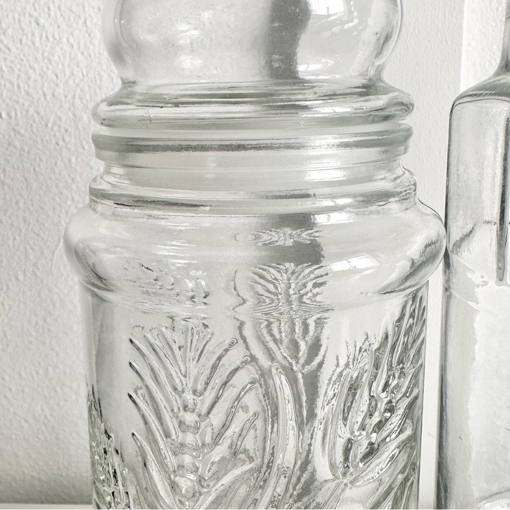 (3) 1980s Planters Peanuts Anchor Hocking Glass Jars Vintage Storage Rare HTF - Picture 12 of 16
